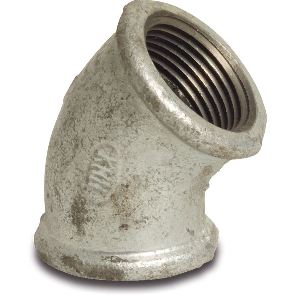 Galvanised 45° Elbow - Female Thread