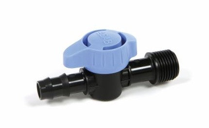 Barbed Valve with Male Thread - Acetal