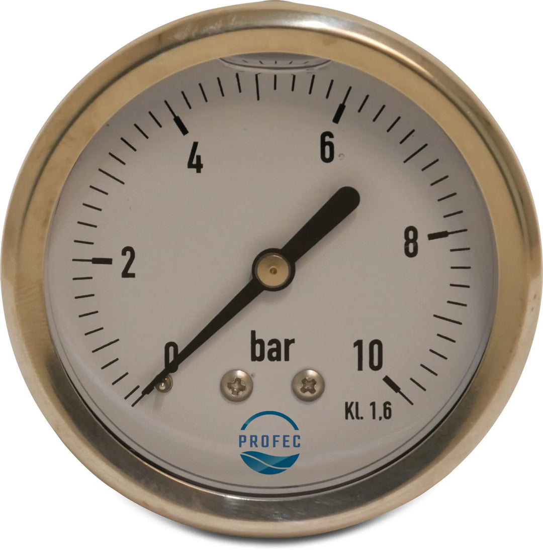 Glycerine Filled Pressure Gauge - Rear Entry