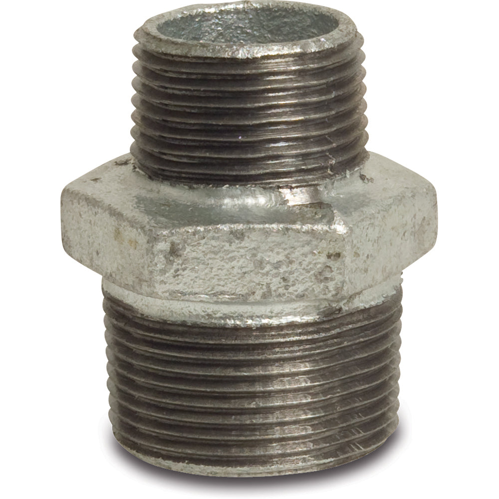 Galvanised Reducing Nipple - Male Thread