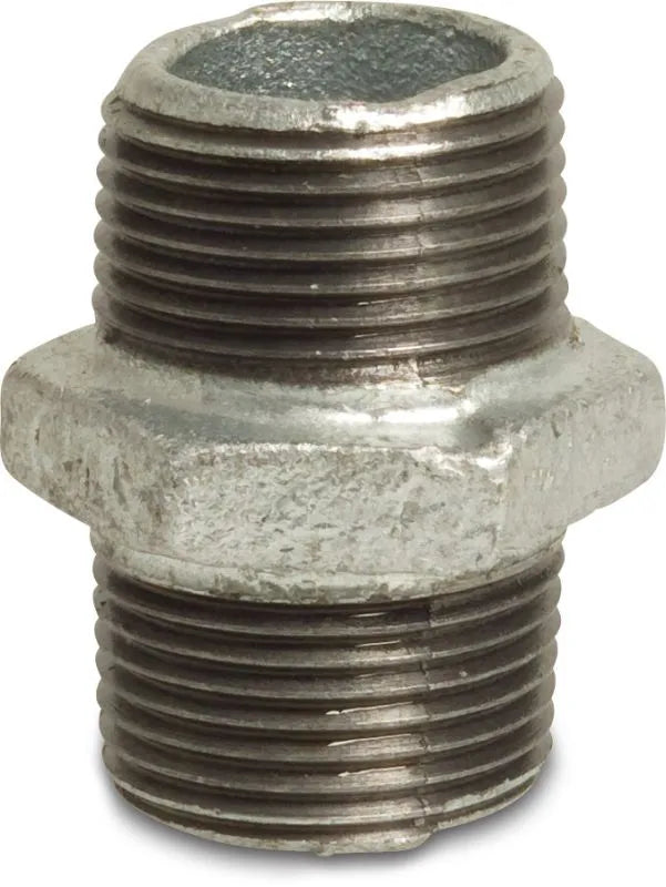 Galvanised Equal Nipple - Male Thread