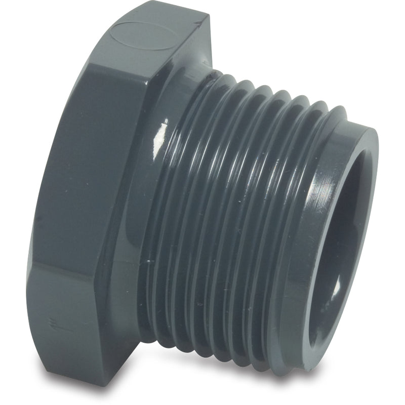 PVC Threaded Plug, Male Thread - 1/4"