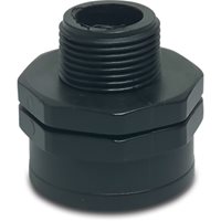 PP Socket Nipple, Male x Female Thread - 1 1/4" x 3/4"