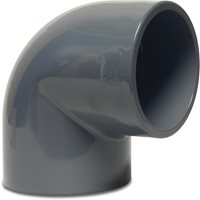 PVC 90 Elbow, Glue to Glue - 63mm