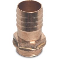 Brass Hosetail, Male thread x hosetail - 1" x 25mm