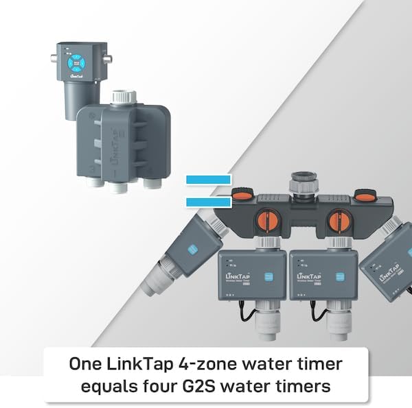 LinkTap Q1 Wireless Water Timer Kit - 4 Zone (with Gateway)
