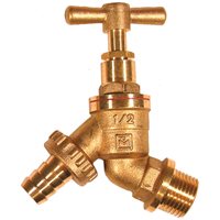 Brass Bibtap - 1/2" with Check Valve