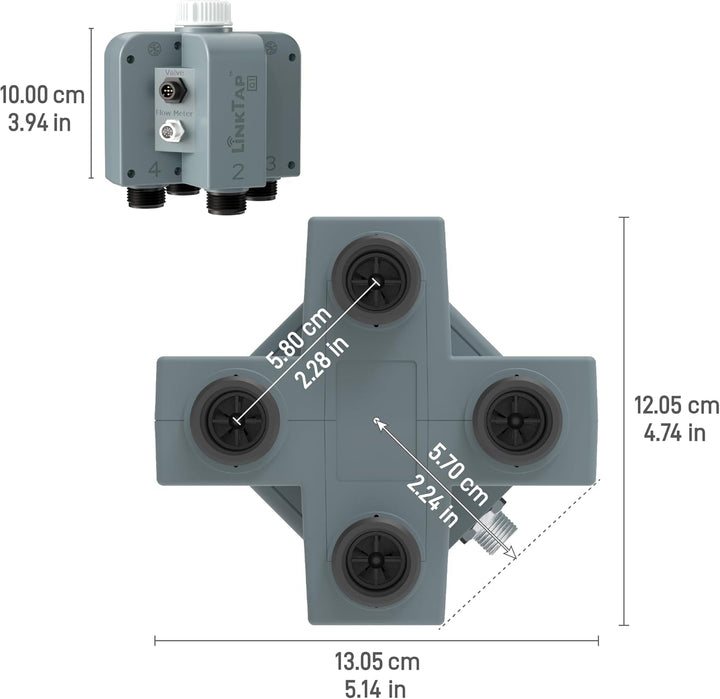 LinkTap Q1 Wireless Water Timer Kit - 4 Zone (with Gateway)