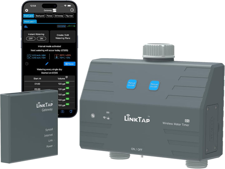 LinkTap D1 Wireless Water Timer Kit (with Gateway)