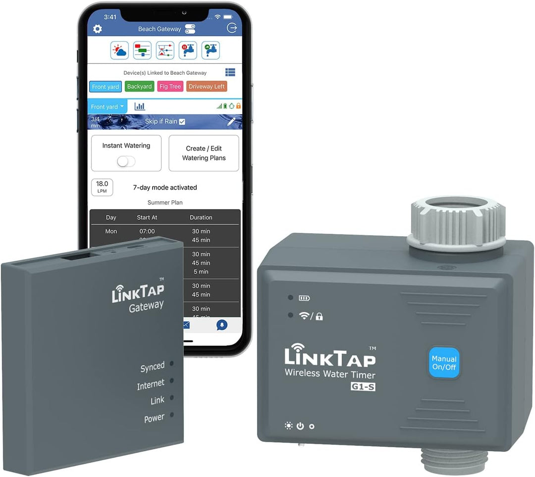 LinkTap G1S Wireless Water Timer Kit (with gateway)