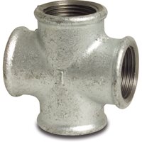 Galvanised Cross, Female Thread - 3"