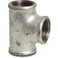 Galvanised Tee, Female Thread - 3/8"