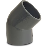 PVC 45 Elbow, Glue to Glue - 50mm